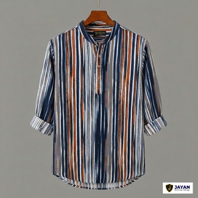 Men's Luxury Full Sleeve 100% Cotton Print Katua