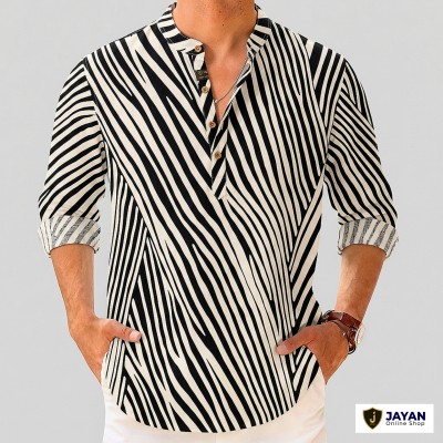 Men's Luxury Full Sleeve 100% Cotton Print Katua