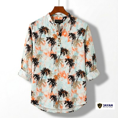 Men's Luxury Full Sleeve 100% Cotton Print Katua