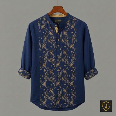 Men's Luxury Full Sleeve 100% Cotton Print Katua