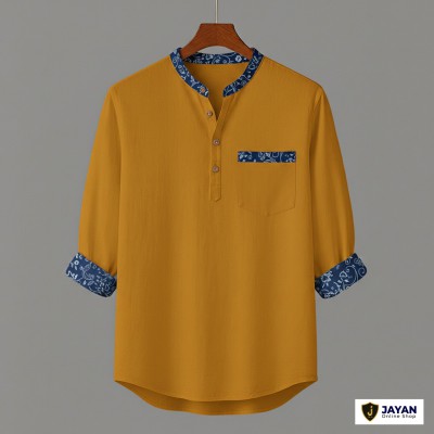 Men's Luxury Full Sleeve 100% Cotton Print Katua