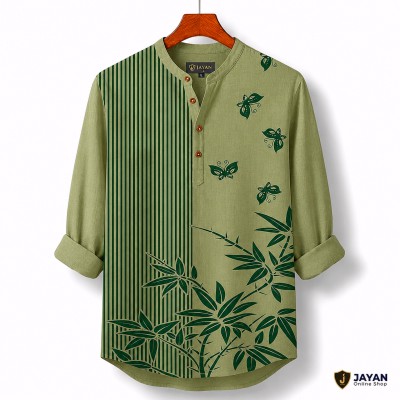 Men's Luxury Full Sleeve 100% Cotton Print Katua
