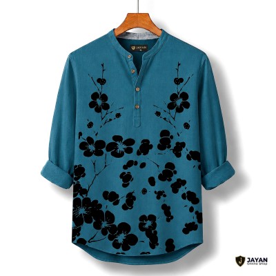 Men's Luxury Full Sleeve 100% Cotton Print Katua