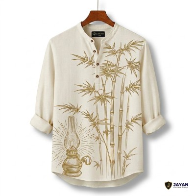 Men's Luxury Full Sleeve 100% Cotton Print Katua