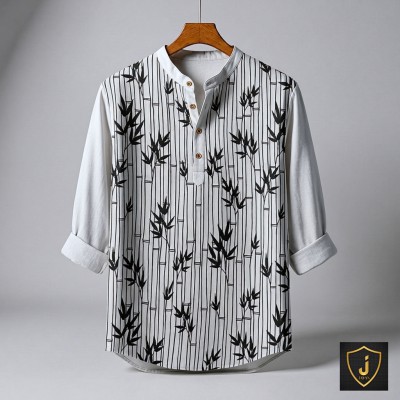 Men's Luxury Full Sleeve 100% Cotton Print Katua