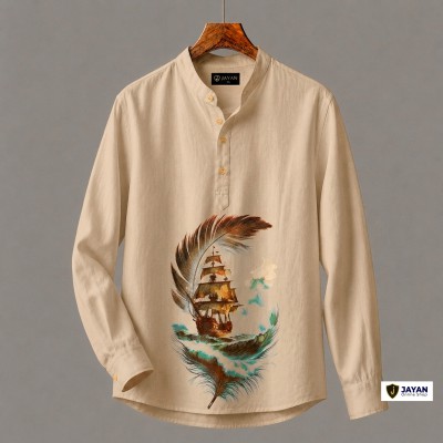 Men's Luxury Full Sleeve 100% Cotton Print Katua