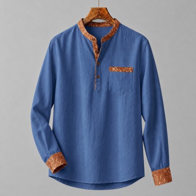 Men's Luxury Full Sleeve 100% Cotton Print Katua