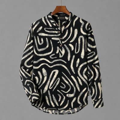 Men's Luxury Full Sleeve 100% Cotton Print Katua