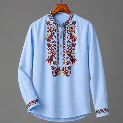 Luxury Full Sleeve 100% viscose Cotton Embroidery Katua
