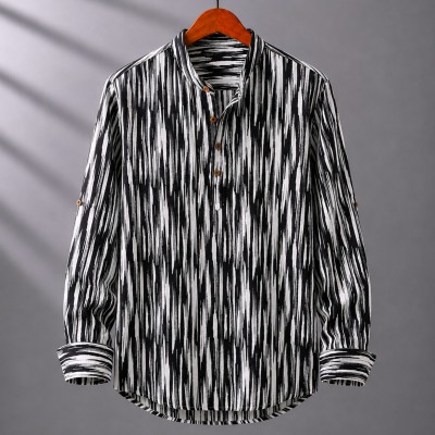 Men's Luxury Full Sleeve 100% Cotton Print Katua