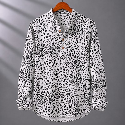 Men's Luxury Full Sleeve 100% Cotton Print Katua
