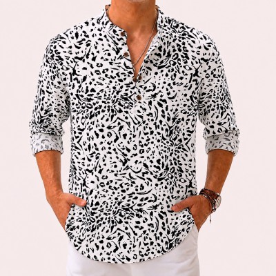 Men's Luxury Full Sleeve 100% Cotton Print Katua