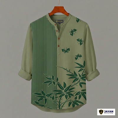 Men's Luxury Full Sleeve 100% Cotton Print Katua