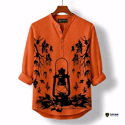 Men's Luxury Full Sleeve 100% Cotton Print Katua