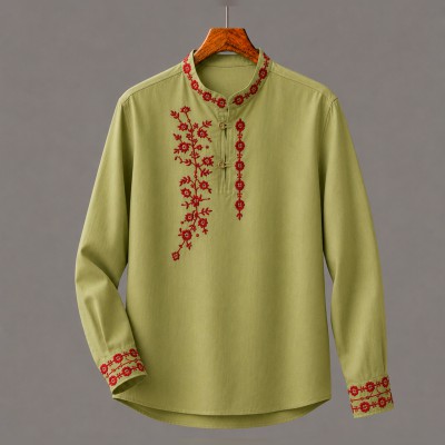 Luxury Full Sleeve 100% viscose Cotton Embroidery Katua