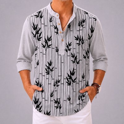 Men's Luxury Full Sleeve 100% Cotton Print Katua