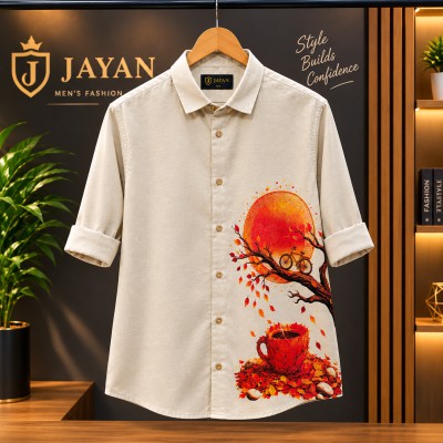 Men's Premium 100% Cotton Full Sleeve Print Shirt