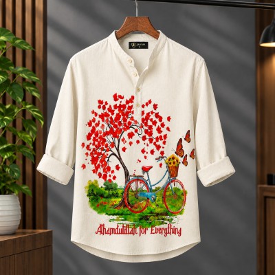 Men's Luxury Full Sleeve 100% Cotton Print Katua
